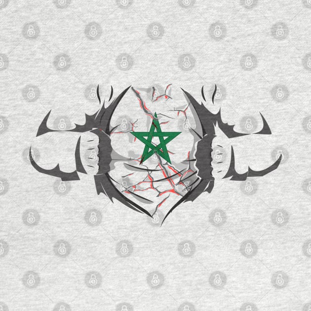 One Heart One Morocco One Flag Proud Of morish by Mirak-store 